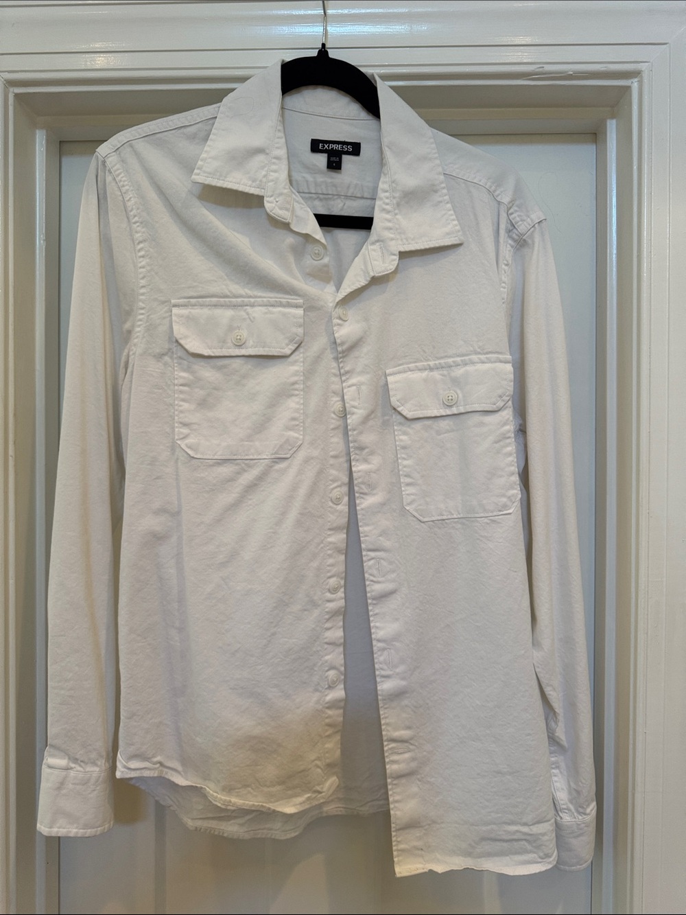 Express White Men’s Lightweight Shirt Jacket